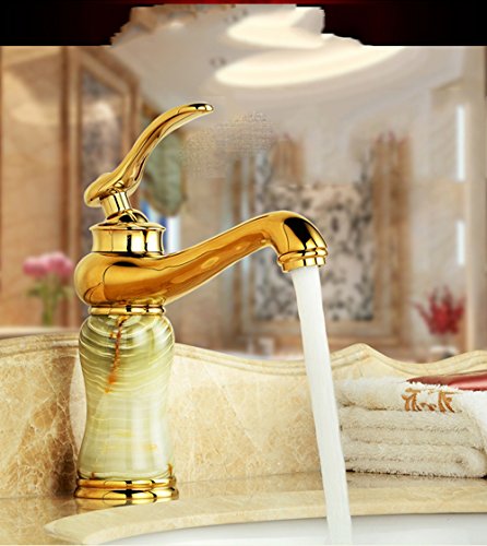 HJHET Continental - Kupfer antik Waschbecken Dusche mit heißem und kaltem Wasser, Abs. B