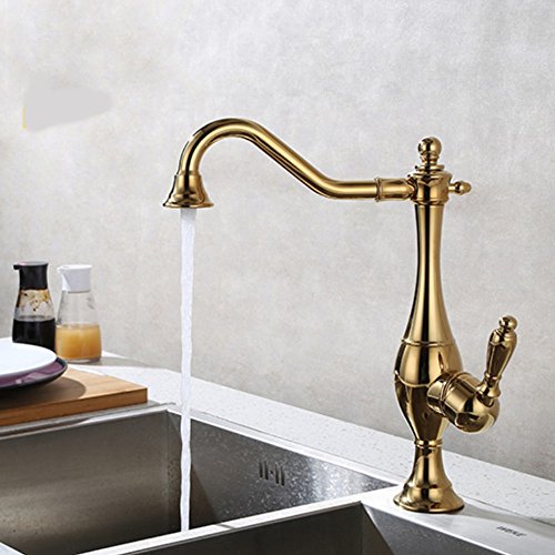 ᐅ HJHET Komplette Küche Kupfer goldene Wasserhähne Edelstahl