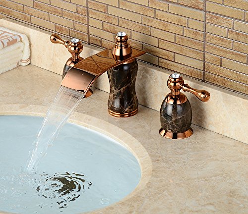 HJHET Drei Bohrungen Becken Becken fällt aus dem Wasser Armaturen - 2