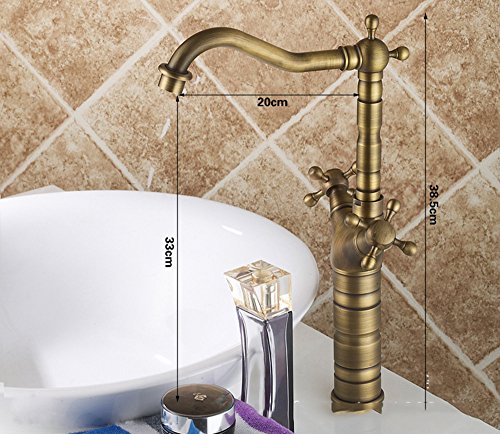 HJHET Antike Waschbecken mit warmen und kaltem Wasser