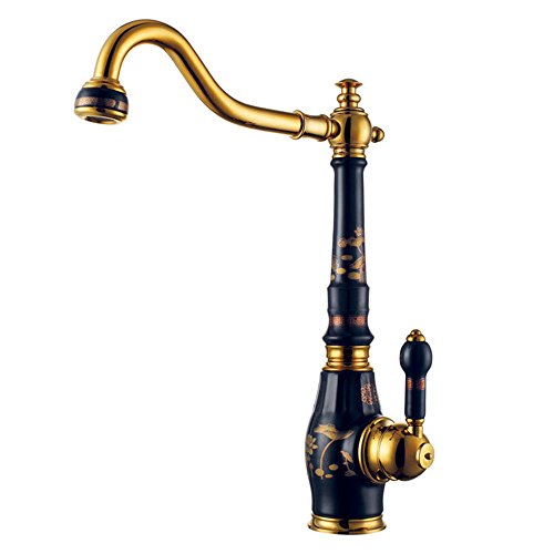HJHET Im europäischen Stil Küche Wasserhahn KERAMIK Mixer