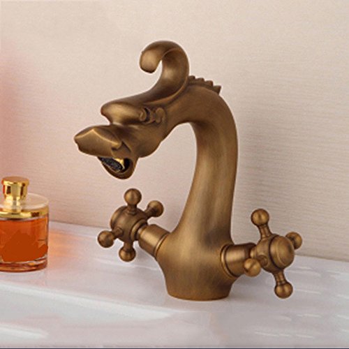 HJHET Antike Cu alle Küche Waschbecken Dusche mit heißem und kaltem Wasser