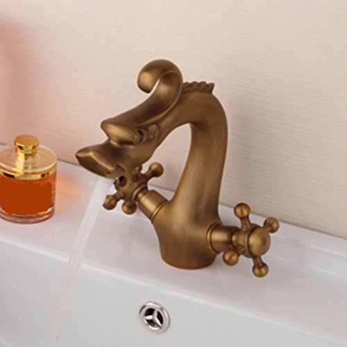 HJHET Antike Cu alle Küche Waschbecken Dusche mit heißem und kaltem Wasser - 2