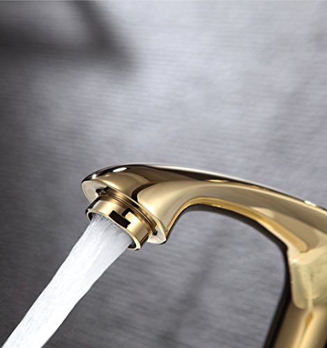 HJHET Die goldene Becken Armaturen Wasser - 3