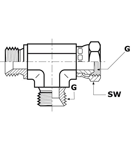 Hydraulik Verschraubung Einstellbarer L-Stutzen 3/8″ - 2