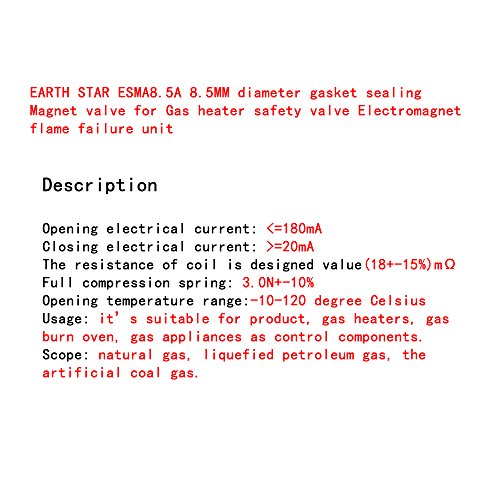 Earth Star 2pc esma8.5 a 8,5 mm Durchmesser Dichtung fadensiegelung Magnet Ventil für Gas-Heizstrahler Sicherheitsventil Elektromagneten Flame Failure Einheit - 2