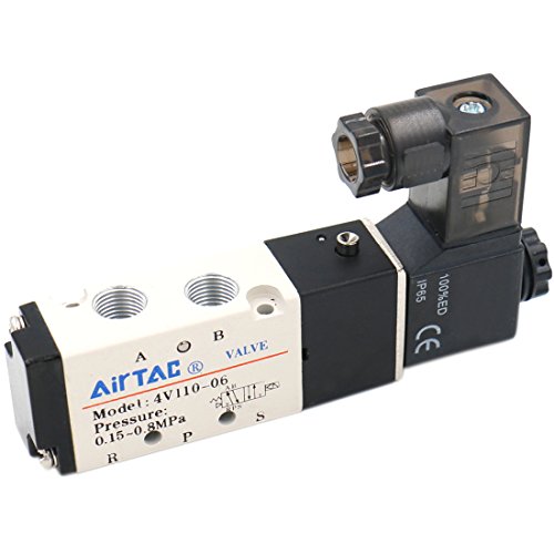 heschen Elektro-Pneumatische Magnetventil 4 V110–06 12 VDC 2,5 W PT1/8 5 Way 2 Position CE