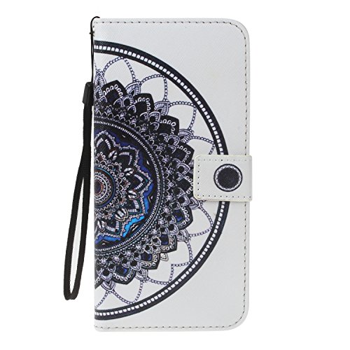 für Huawei P9 Lite Hülle Brieftasche Schutzhülle, Malerei PU Lederhülle Flip Hülle im Bookstyle Cover Schale Stand Ständer Etui Karten Slot Schutzhülle Tasche Wallet Case für Huawei P9 Lite +Schlüsselanhänger (W) - 2