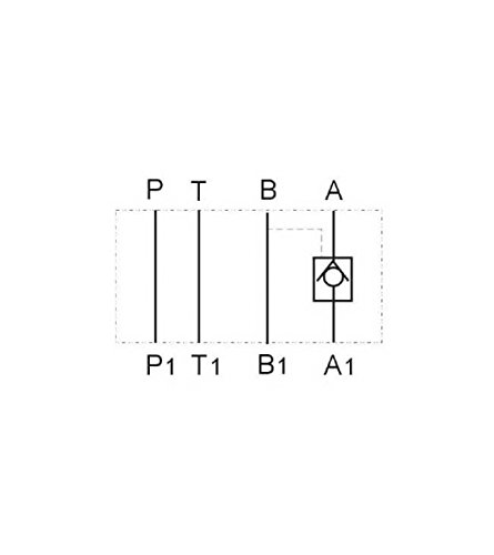 Entsperrbares Rückschlagventil in Leitung A, Zwischenplattenbauweise, NG06, 315Bar, 60l/min, 2,5Bar Öffnungsdruck - 3