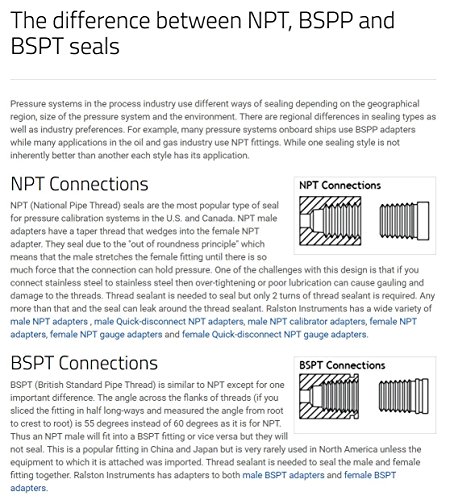 True & präzise 1/10,2 cm NPT-x KF25 Flansch Edelstahl Vakuum Adapter MNPT hergestellt von CNC - 7