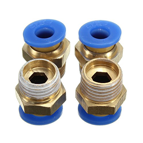Generic NV _ 1001004019 _ yc-uk2 ectorale gerade Push In 20,3 4 1/10,2 cm BSP Push Pneumatische Fitting eumat Stecker auf 6 mm tting Ohrstecker Stecker 4 1/
