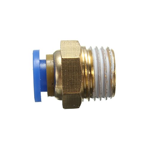 Generic NV _ 1001004019 _ yc-uk2 ectorale gerade Push In 20,3 4 1/10,2 cm BSP Push Pneumatische Fitting eumat Stecker auf 6 mm tting Ohrstecker Stecker 4 1/ - 5