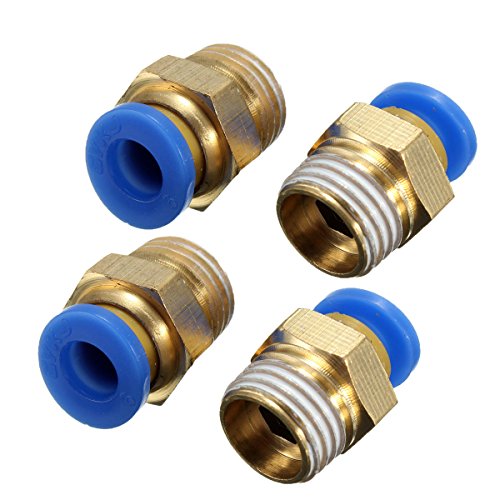 Generic NV _ 1001004019 _ yc-uk2 ectorale gerade Push In 20,3 4 1/10,2 cm BSP Push Pneumatische Fitting eumat Stecker auf 6 mm tting Ohrstecker Stecker 4 1/ - 8