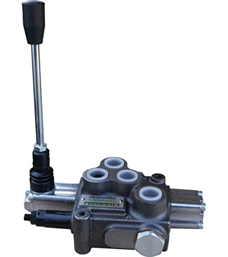 Handsteuerventil, Hydraulikventil, Holzspalterventil, 60 Liter, federzentriert, 1 Sektion, mit Druckbegrenzungsventil DBV 63 bis 200 bar, EILGANG