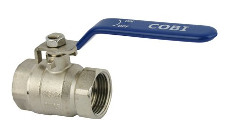 COBI Messing-Muffenkugelhahn PN 25 bds. / Griff Edelstahl