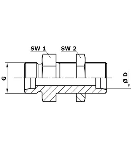 Hydraulik Verschraubung Gerade Schottverschraubung 12L - 2